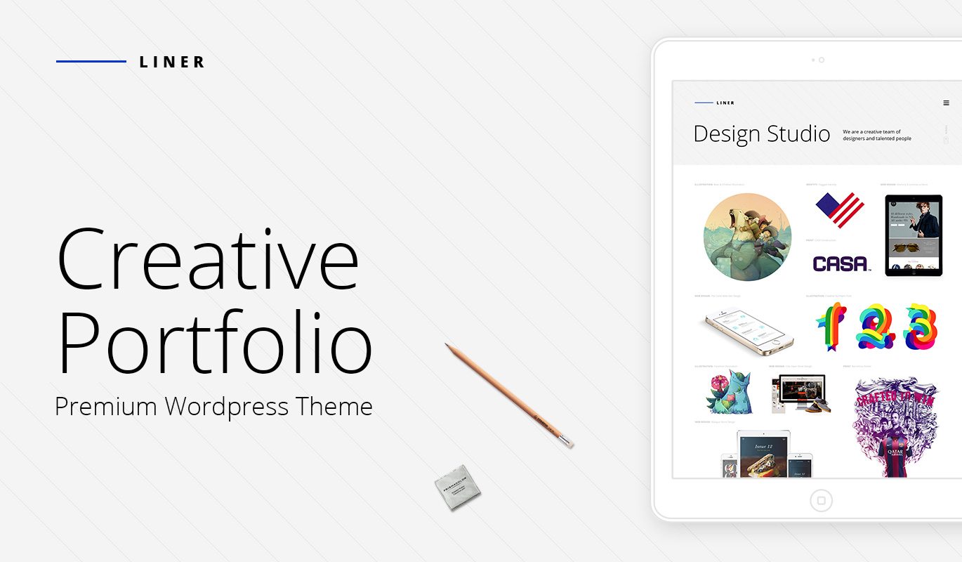 Liner Clean Portfolio Wordpress Theme Evatheme